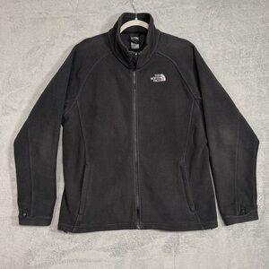 The North Face Women’s XXL Black Full Zip Fleece Jacket Outdoor Hiking Warm EUC